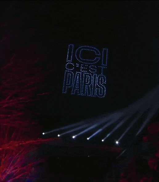 Show de drones Magic Drone à Paris lors d’un événement francilien lumineux et immersif