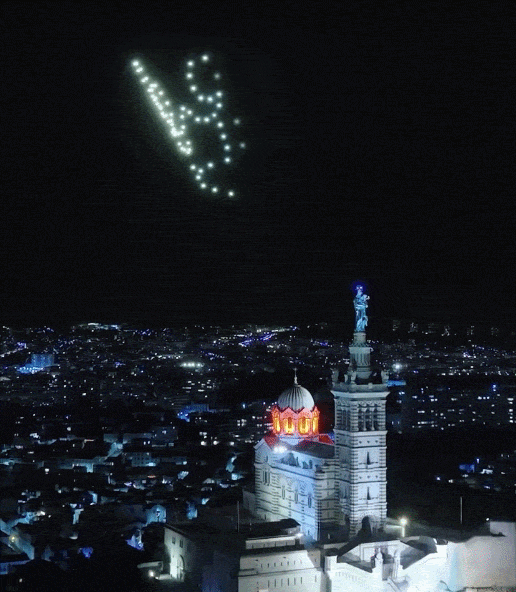 Magic Drone Show -Marseille Notre-Dame de la garde